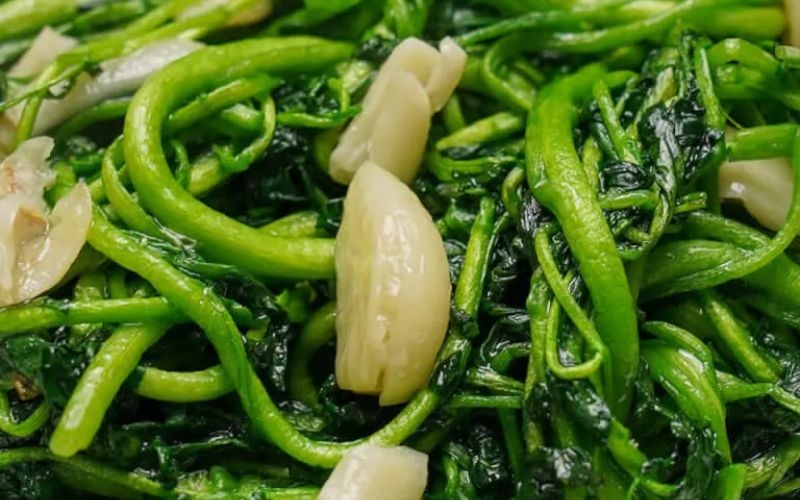 Rau cải xoong xào tỏi 1