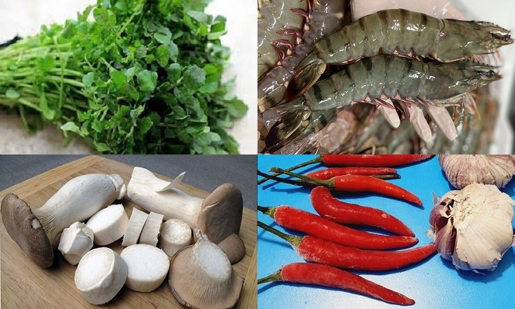 Rau cải xoong xào tôm (Hình 1)
