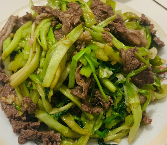 rau cần xào tỏi 5