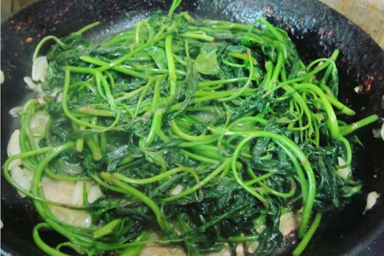rau lang xào thịt bò