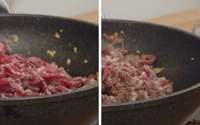 Xào thịt bò