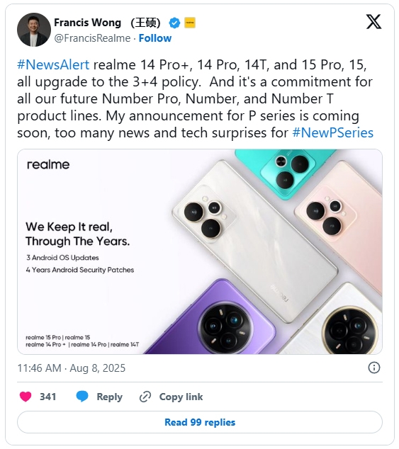 Realme cam kết 3 bản cập nhật Android và 4 năm bảo mật cho nhiều mẫu điện thoại