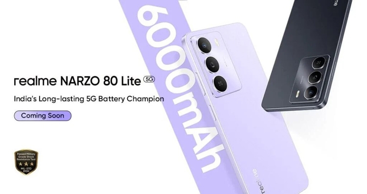 Realme Narzo 80 Lite 5G chuẩn bị ra mắt tại Ấn Độ với giá rẻ và pin khủng