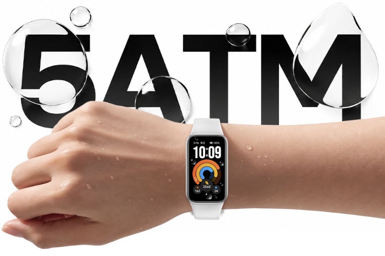 Chuẩn kháng nước 5 ATM giúp REDMI Band 4 đáp ứng nhu cầu sử dụng khi tập luyện và tiếp xúc với nước.
