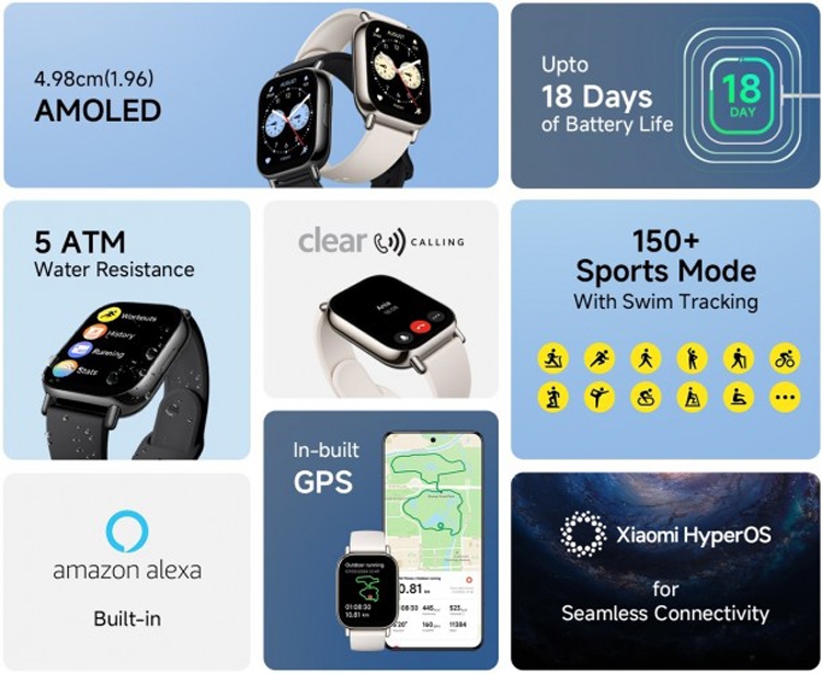 Redmi Watch 5 Lite ra mắt với màn hình AMOLED và tính năng gọi Bluetooth