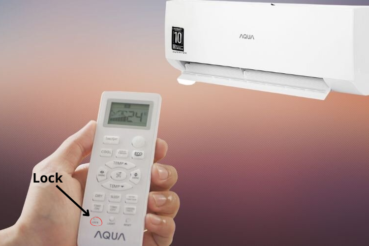 Remote máy lạnh Aqua bị khóa hình 2