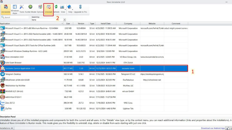 Revo Uninstaller Free - hình 11