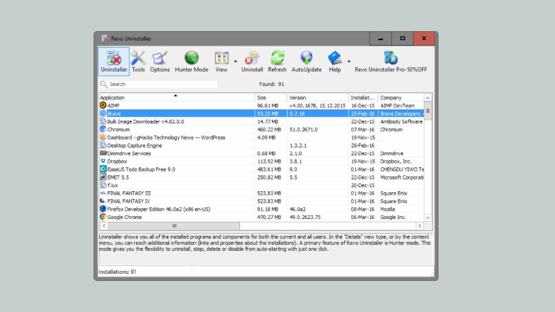 Revo Uninstaller Free - hình 3