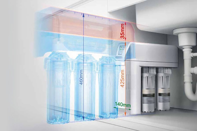  Máy lọc nước RO A.O. Smith 2 lõi R400E nhỏ gọn phù hợp nhiều không gian