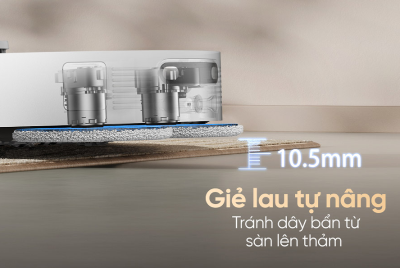 Cơ chế nâng giẻ lau thông minh