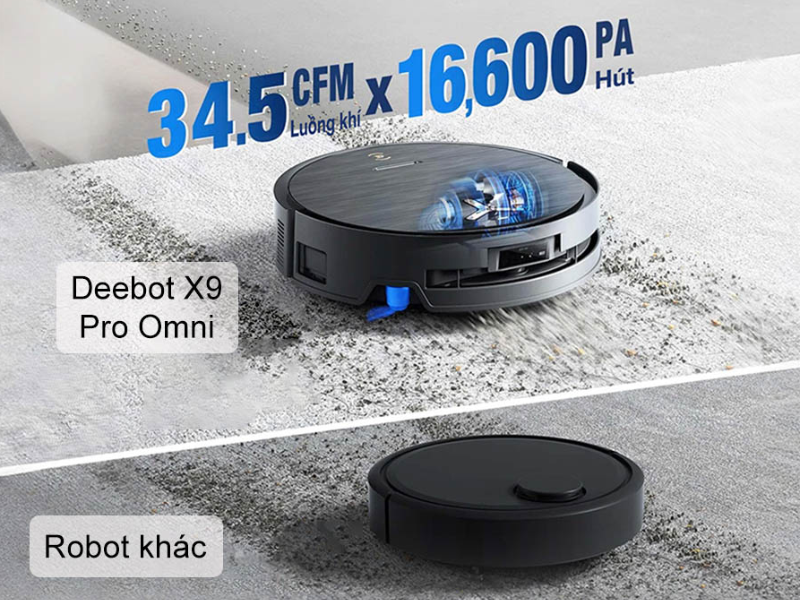 Pin 6.400mAh, lưu lượng khí 16.3 lít/giây