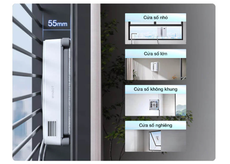 Robot lau kính Ecovacs Winbot Mini (hình 3)