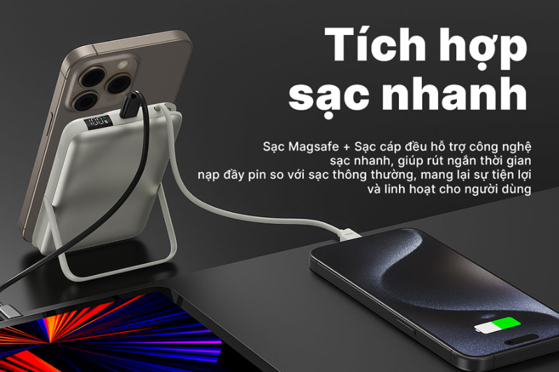 Tích hợp công nghệ sạc không dây và MagSafe