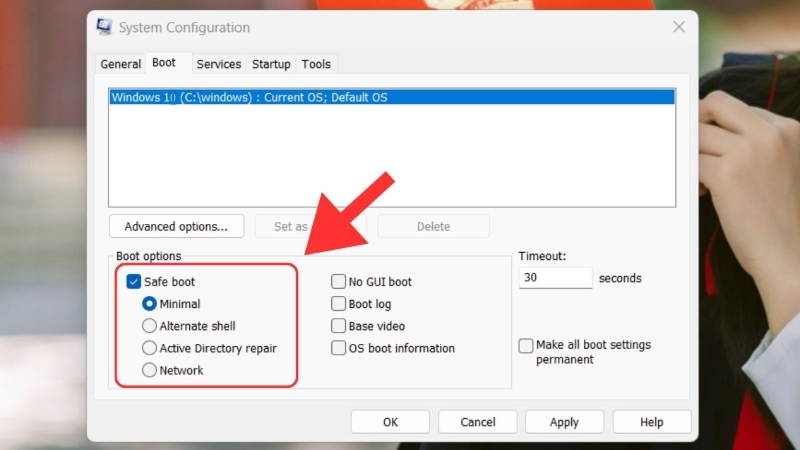 Sử dụng System Configuration bước 2