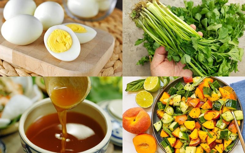 Nguyên liệu salad đào Thái