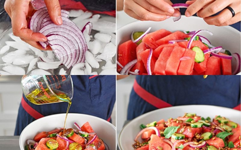 Cách làm Salad dưa hấu và prosciutto