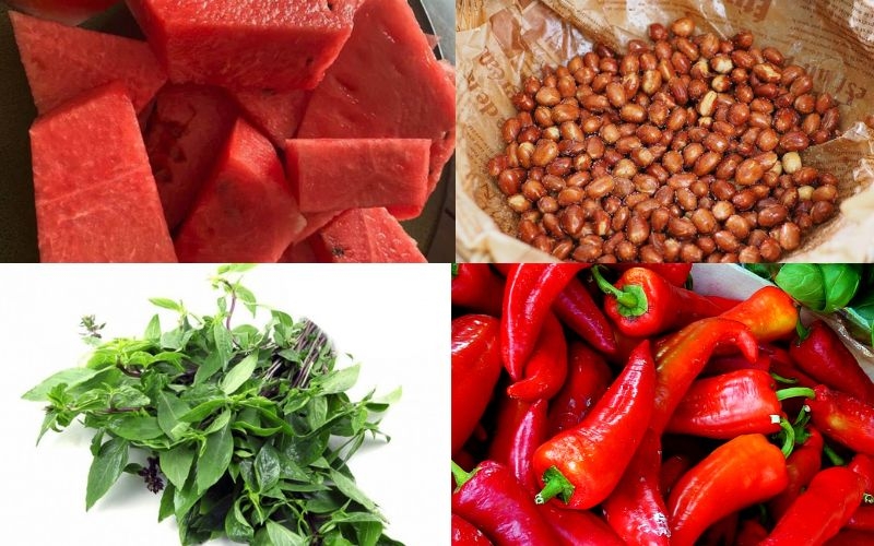 Nguyên liệu Salad dưa hấu kiểu Thái