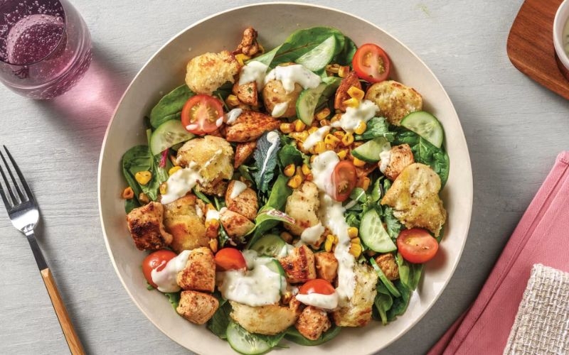 Trộn salad cồi sò điệp chiên giòn sốt mayonnaise