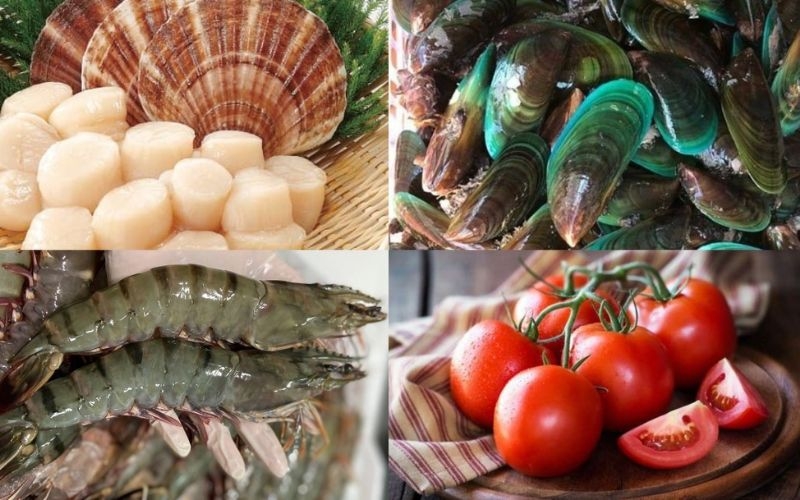 Nguyên liệu Salad cồi sò điệp kiểu Địa Trung Hải