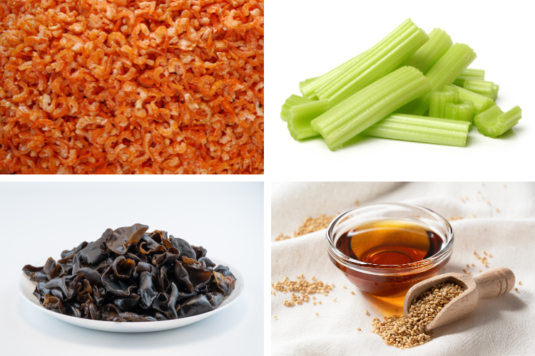 Salad tôm cần tây sốt dầu mè hình 2
