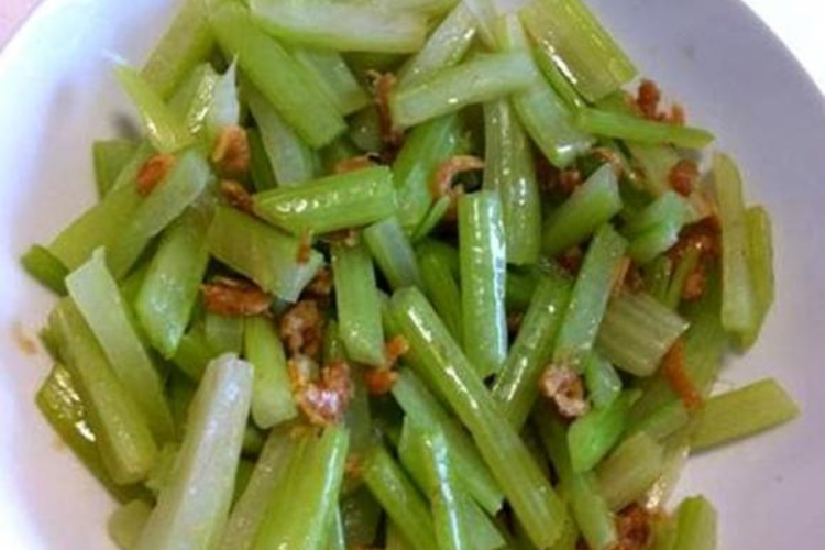 Salad tôm cần tây sốt dầu mè hình 5