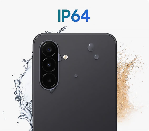 Galaxy A18 4G đạt chuẩn IP64, tăng khả năng bảo vệ trước bụi và nước bắn so với thế hệ trước.