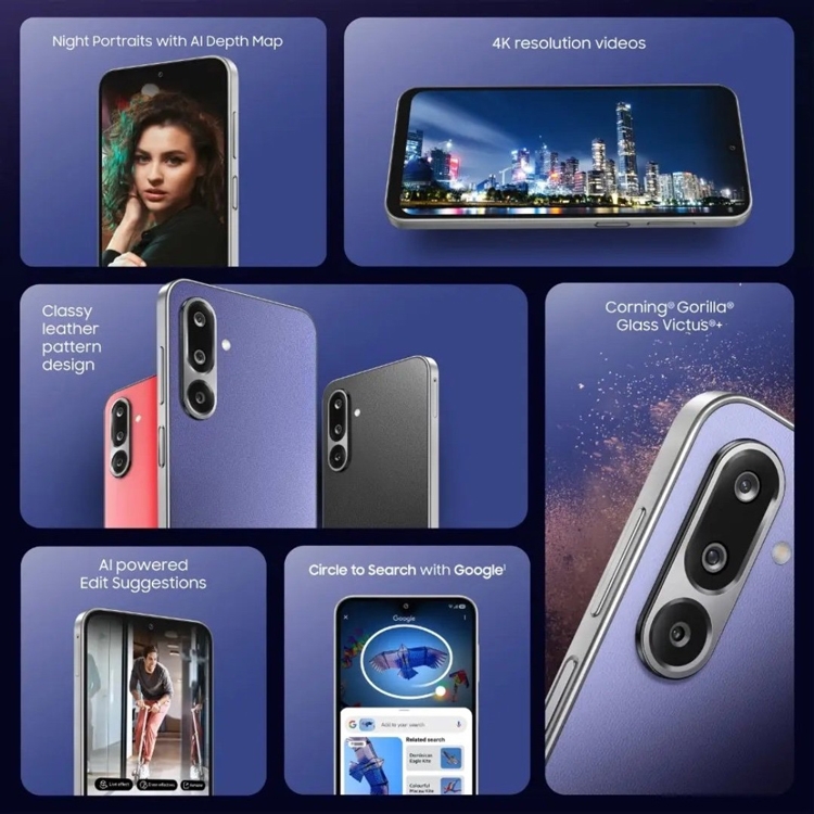 Samsung Galaxy F36 ra mắt với thiết kế mặt lưng da và camera 50MP OIS - hình 1