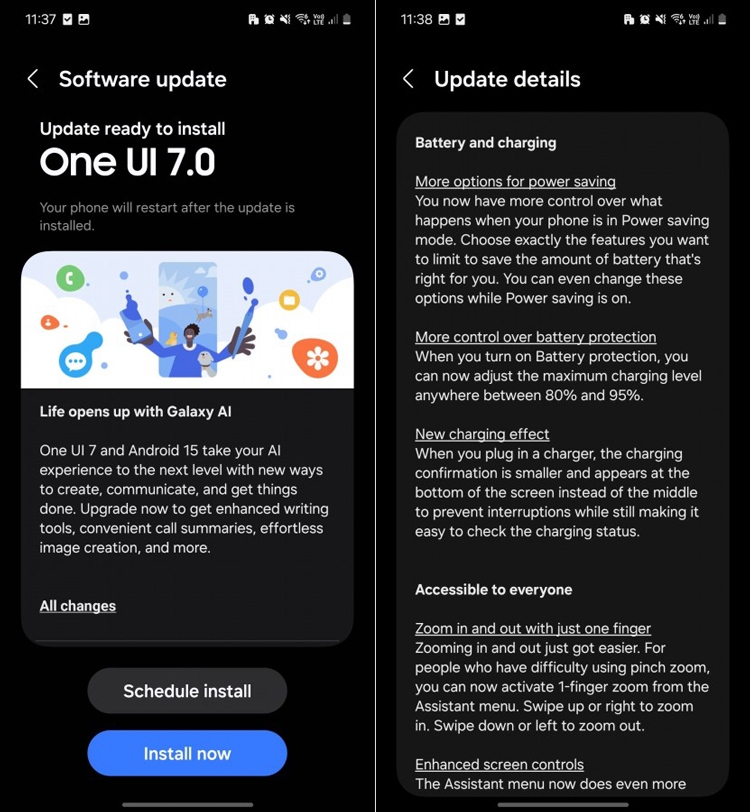 Samsung Galaxy S23 bắt đầu nhận cập nhật One UI 7 và Android 15