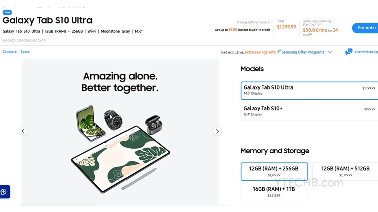 Giá bán Galaxy Tab S10 tại Mỹ - hình 1