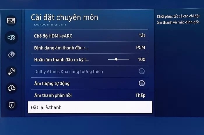 samsung smart tv không có âm thanh - Hình 6
