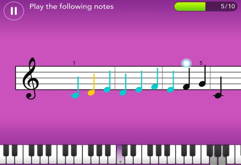 Simply Piano sở hữu giao diện trực quan, dễ sử dụng