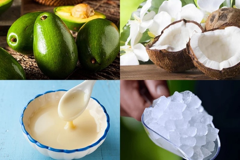 sinh tố bơ dừa 1