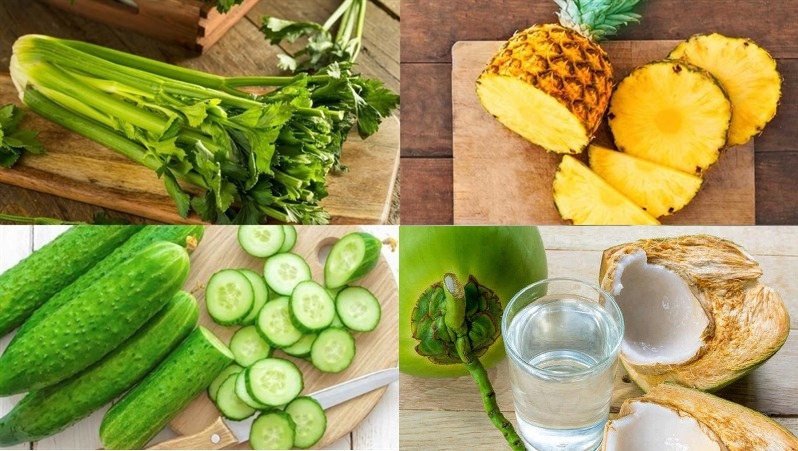 sinh tố cần tây dứa dưa leo 4
