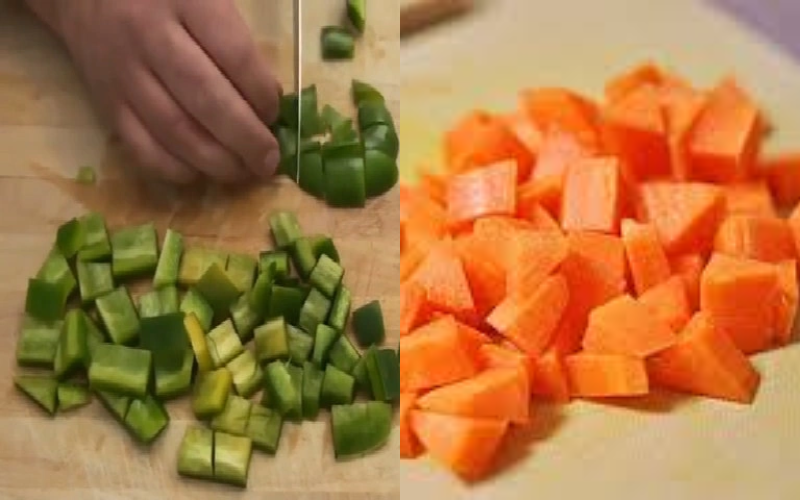 Chế biến sinh tố ớt chuông và cà rốt