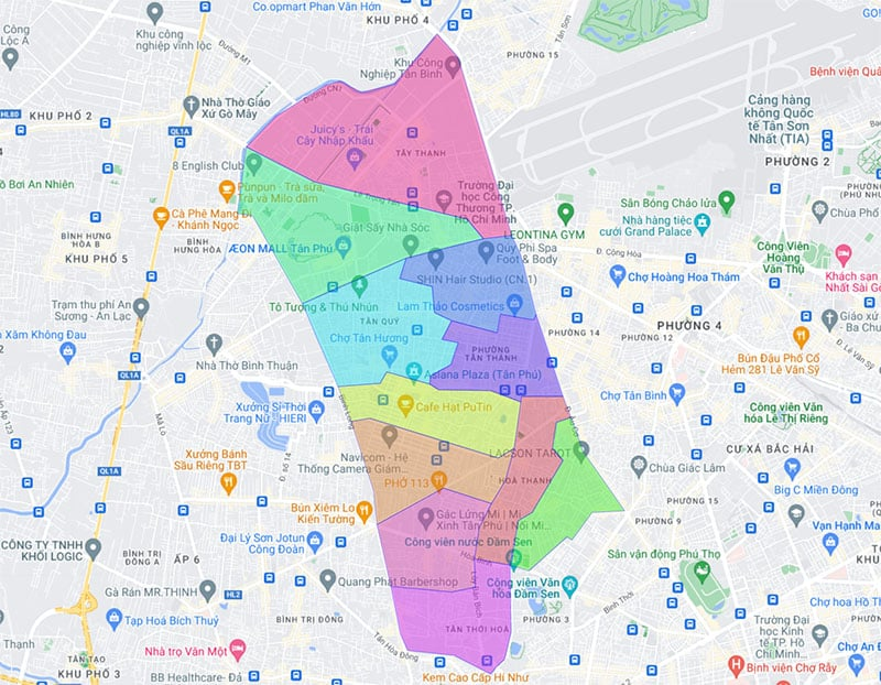 sơ đồ quận tp.hcm - quận Tân Phú
