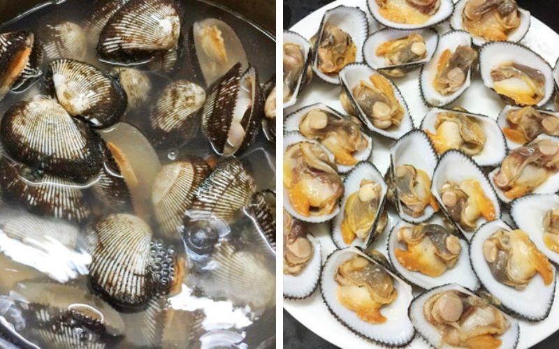 Sơ chế sò lông làm sò lông nướng bơ tỏi