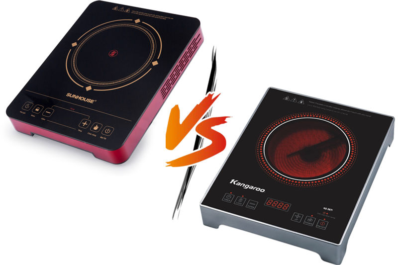 So sánh bếp hồng ngoại Sunhouse và Kangaroo chi tiết, nên chọn loại nào cho gia đình?