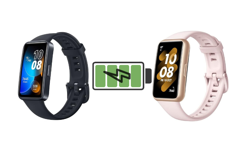 Thời lượng pin của huawei band 7 và 8