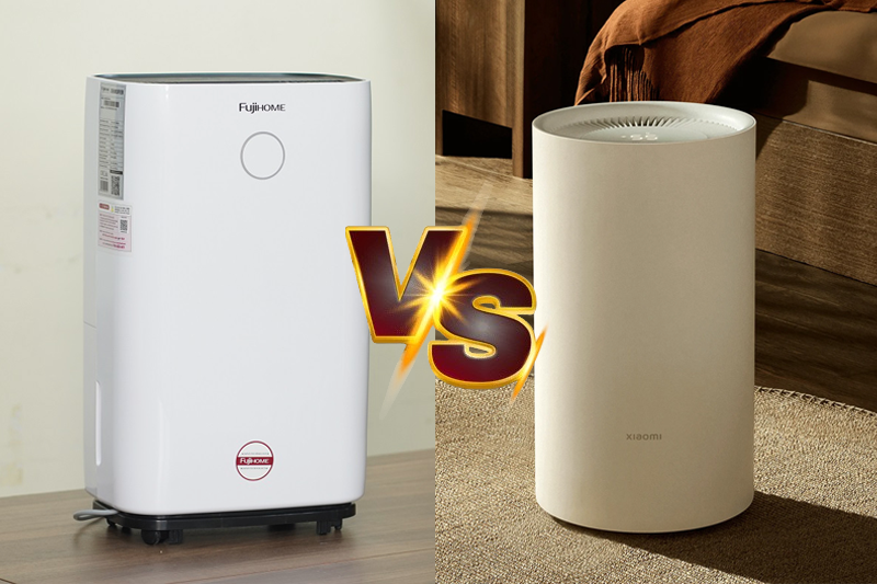 So sánh máy hút ẩm Fujihome và Xiaomi chi tiết về công suất, độ ồn và tiện ích