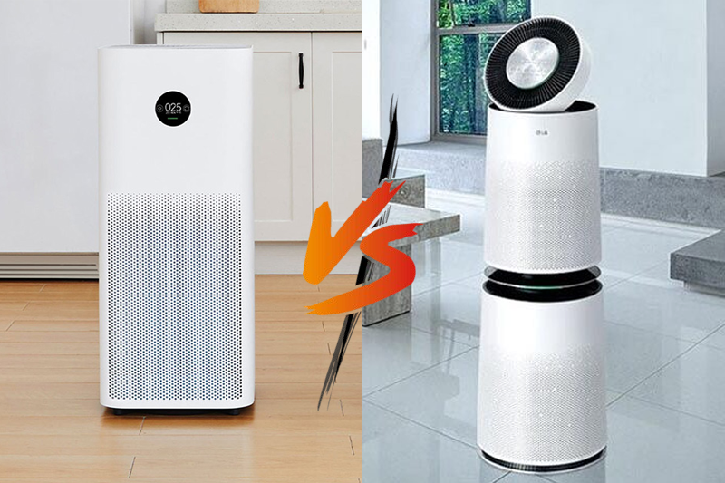 So sánh máy lọc không khí LG và Xiaomi: Khác biệt công nghệ, giá và hiệu quả lọc