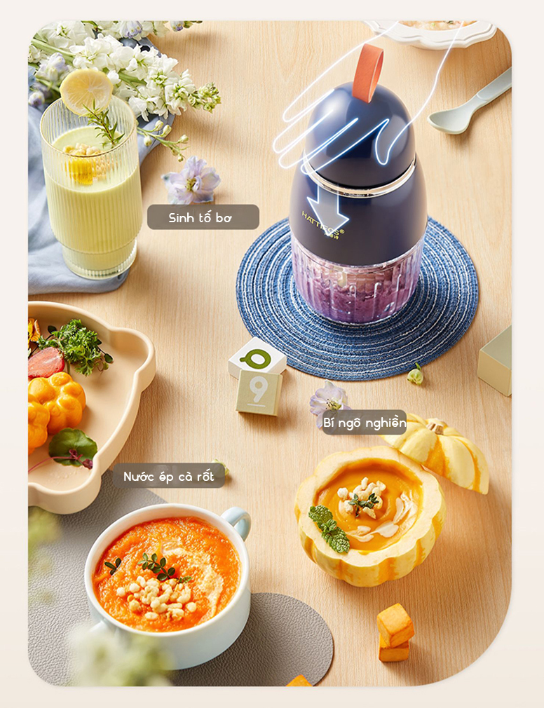 so sánh máy xay coco bear và hattiecs - Hình 6