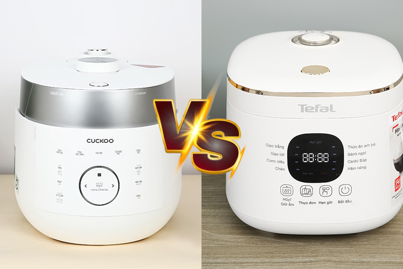 So s&aacute;nh nồi cơm điện Cuckoo v&agrave; Tefal - h&igrave;nh 12