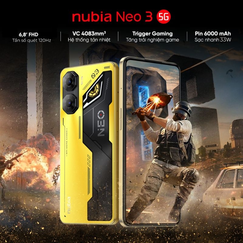 Thiết kế Nubia Neo 3 5G