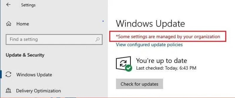 Some settings are managed by your organization hình 1