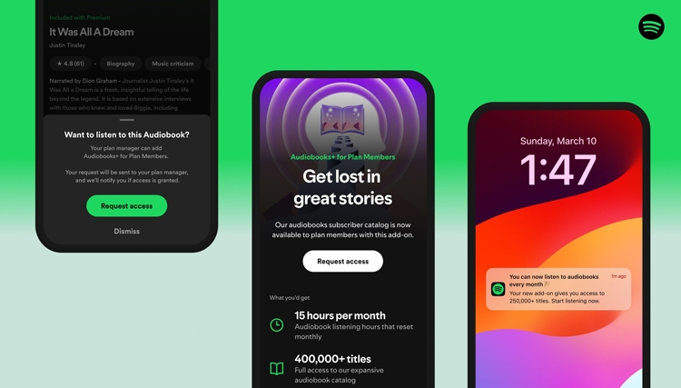 Spotify mở rộng dịch vụ Audiobook+ tại nhiều quốc gia mới