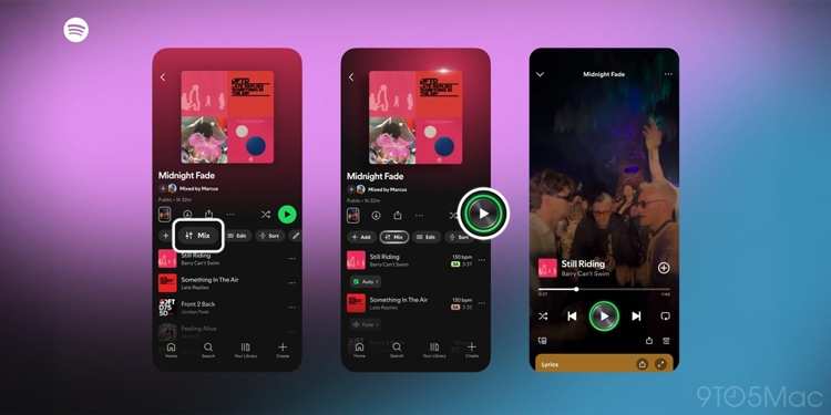 Spotify sao chép tính năng AutoMix của Apple Music trước khi iOS 26 ra mắt