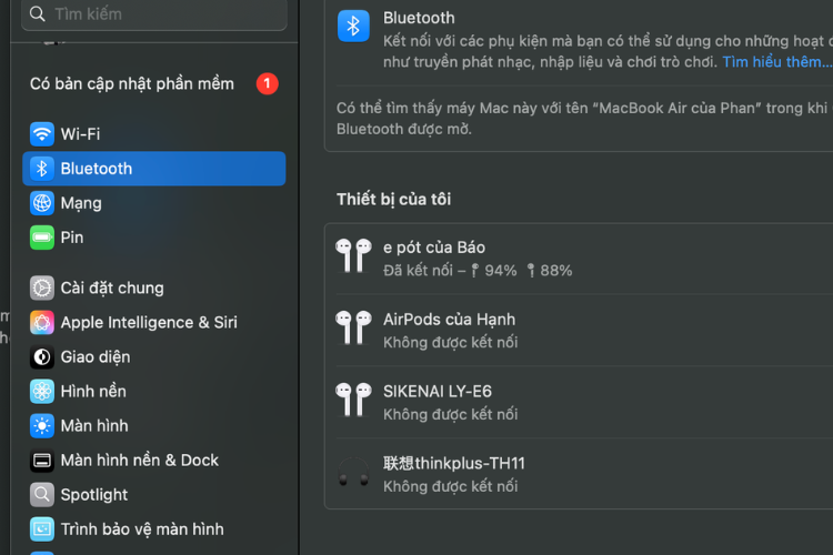 Sử dụng AirPods với máy Mac hình 3
