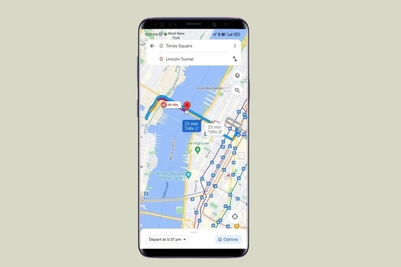 sử dụng Google Maps để kiểm tra kẹt xe 2