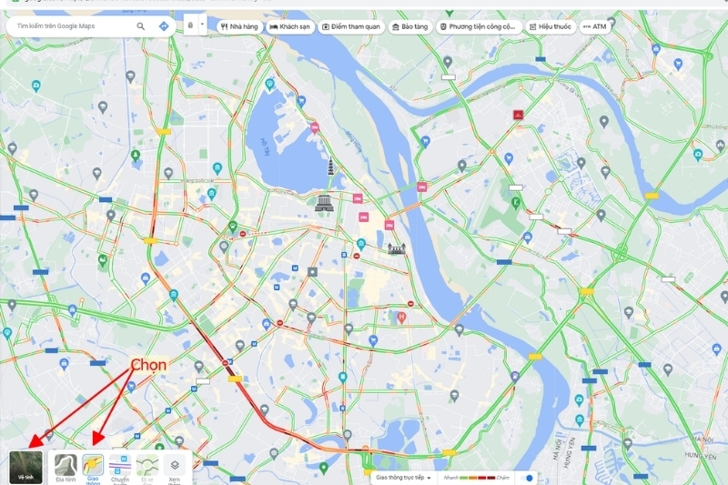 sử dụng Google Maps để kiểm tra kẹt xe 3