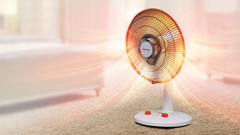 sử dụng quạt sưởi không gây khô da 3